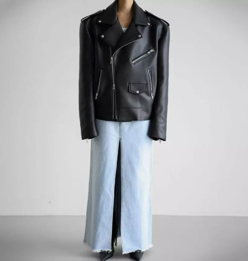 Paper Moon - Korean Women Fashion - #romanticstyle - Ice bLue Denim Skirt - 5