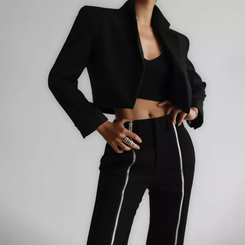 Paper Moon - Korean Women Fashion - #thatsdarling - Open Crop Jacket - 2