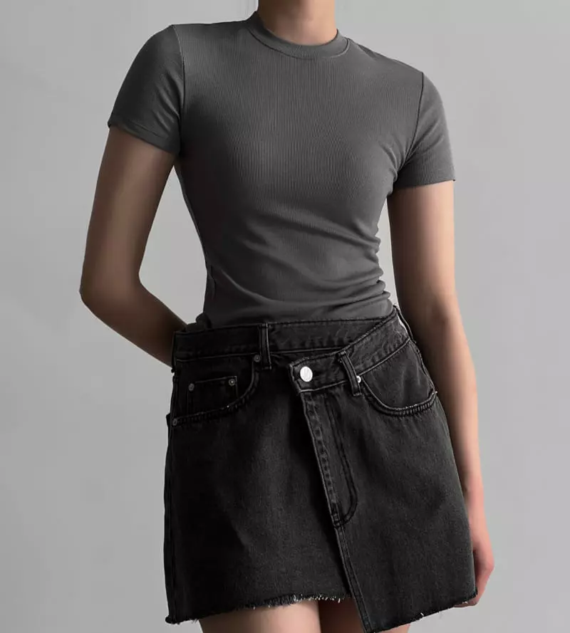 Paper Moon - Korean Women Fashion - #thatsdarling - Rib Slim Tee - 8