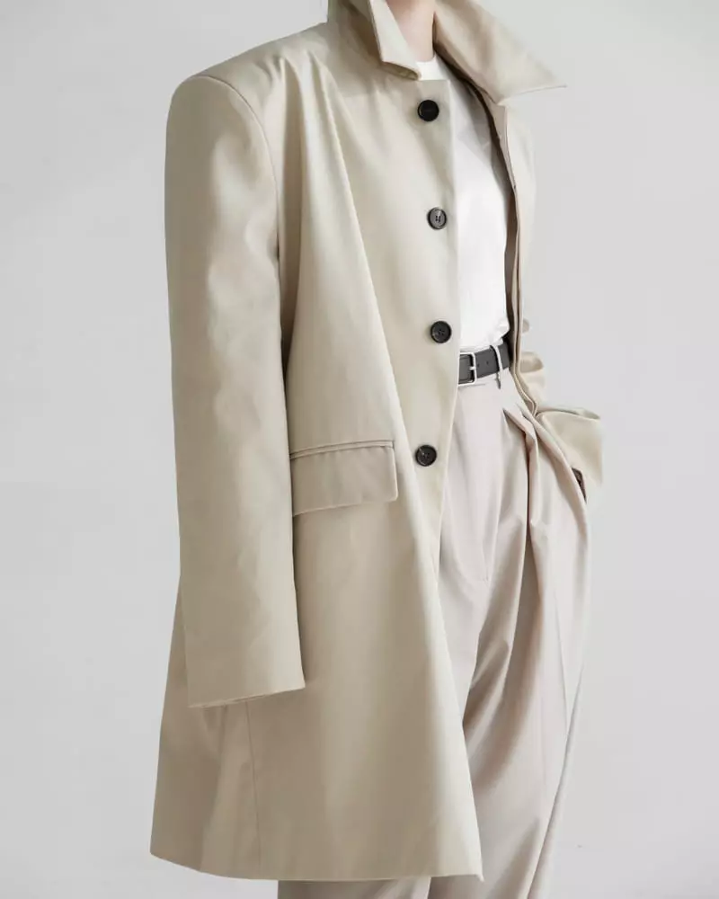 Paper Moon - Korean Women Fashion - #thelittlethings - Oversize Gaberdin Coat - 7