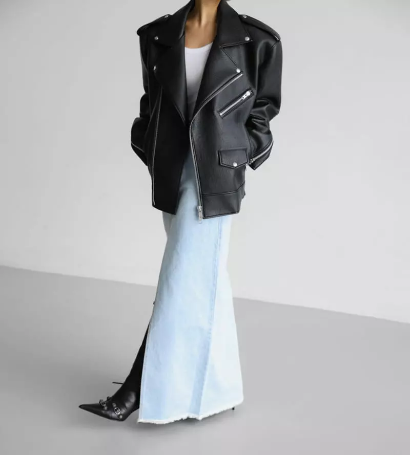 Paper Moon - Korean Women Fashion - #vintageinspired - Ice bLue Denim Skirt