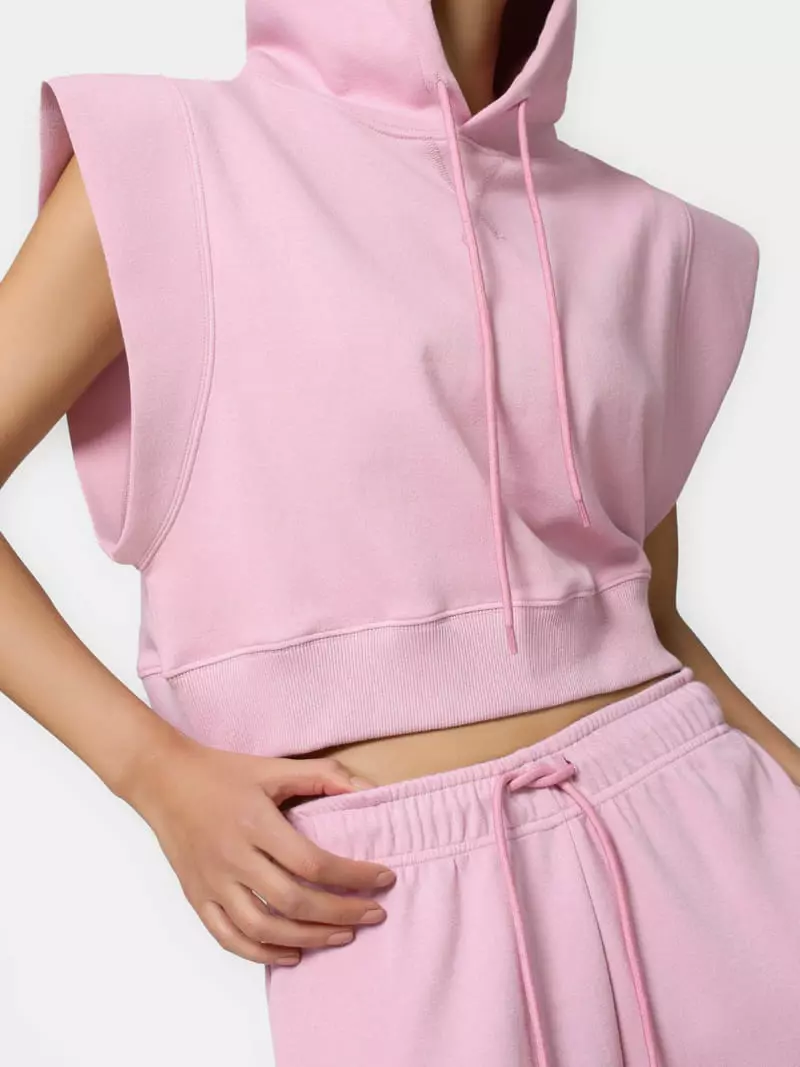 Paper Moon - Korean Women Fashion - #vintagekidsstyle - Kitch Shoulder Point Crop Hoody - 3