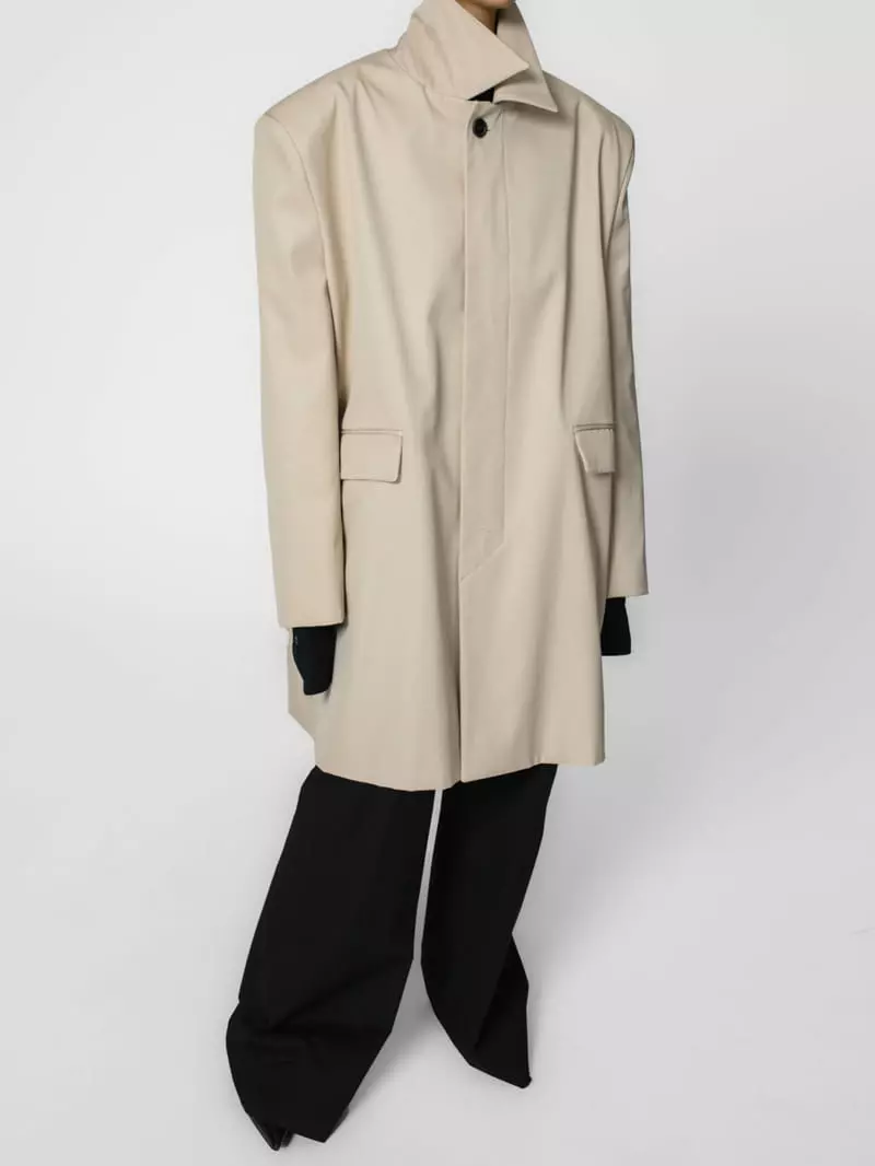 Paper Moon - Korean Women Fashion - #womensfashion - Shoulder Padded Mac Coat - 10