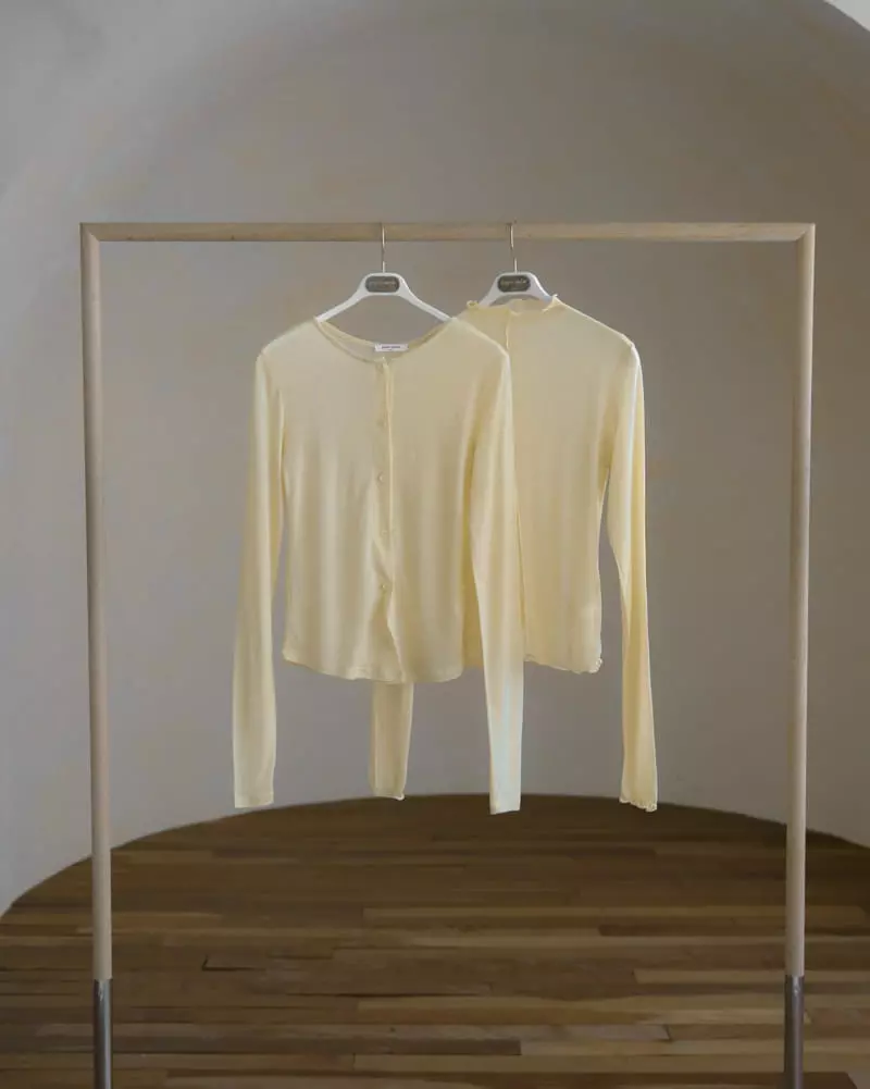 Paper Moon - Korean Women Fashion - #womensfashion - Sheer Buton Cardigan - 2