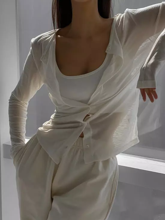 Paper Moon - Korean Women Fashion - #womensfashion - Sheer Buton Cardigan - 8