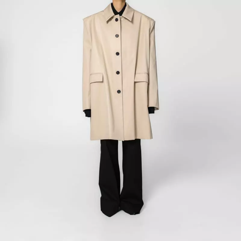 Paper Moon - Korean Women Fashion - #womensfashion - Oversize Gaberdin Coat - 11