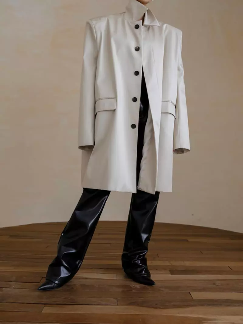 Paper Moon - Korean Women Fashion - #womensfashion - Oversize Gaberdin Coat - 9
