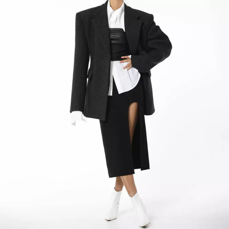Paper Moon - Korean Women Fashion - #womensfashion - Point Collar Slim Shirt - 8