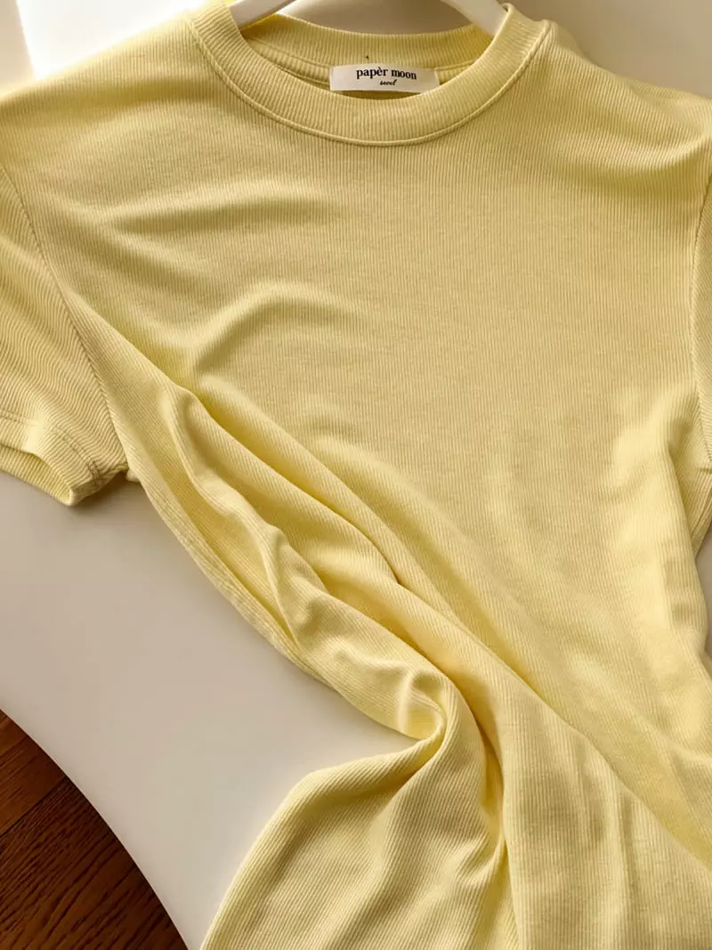 Paper Moon - Korean Women Fashion - #womensfashion - Rib Slim Tee