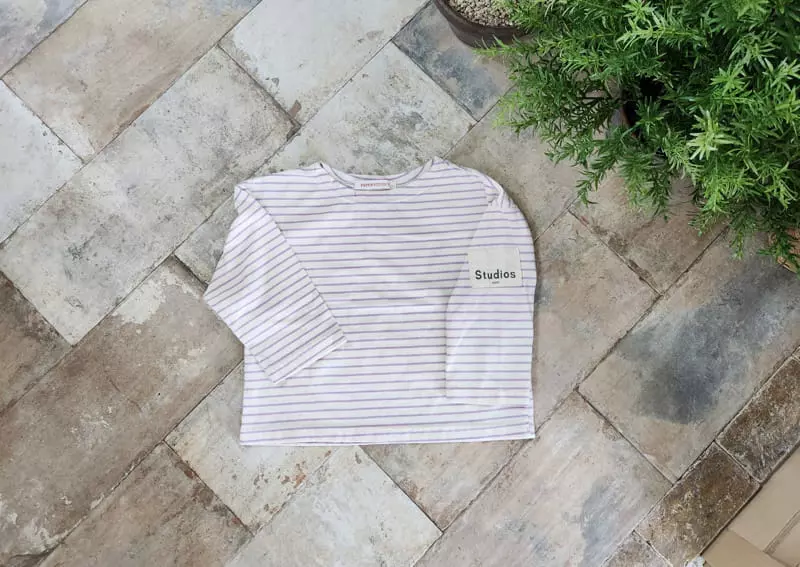 Paper Studios - Korean Children Fashion - #kidsshorts - Wapen Stripes Tee - 7