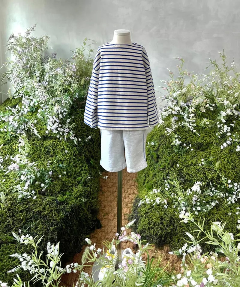 Paper Studios - Korean Children Fashion - #todddlerfashion - Smile Stripes Tee - 3