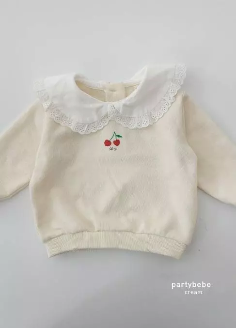 Party Kids - Korean Baby Fashion - #babyboutique - Cherry Ble Sweatshirt - 12