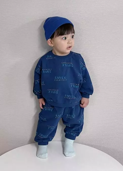 Party Kids - Korean Baby Fashion - #babyclothing - Smile Top Bottom Set - 11