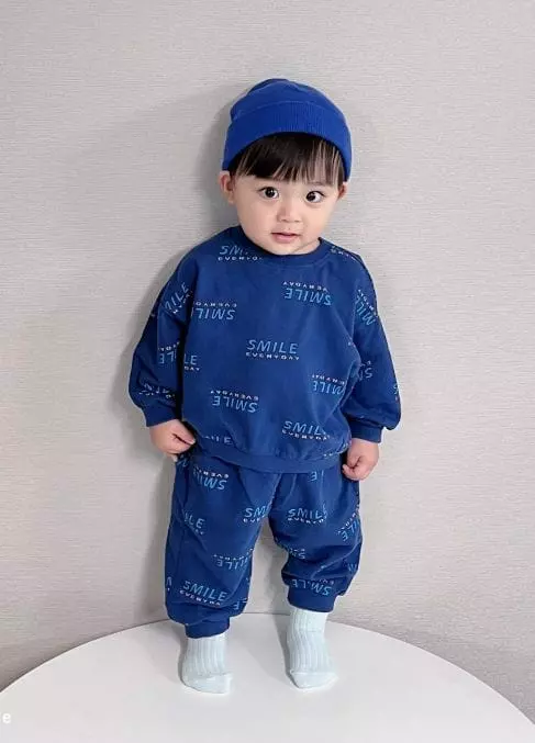 Party Kids - Korean Baby Fashion - #babyfashion - Smile Top Bottom Set - 12