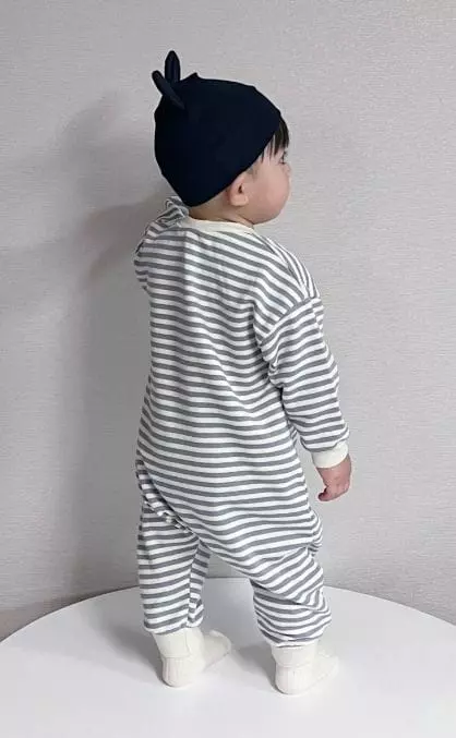 Party Kids - Korean Baby Fashion - #babygirlfashion - Merba Open Bodysuit with Hat - 5