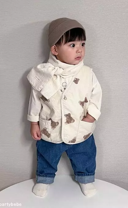 Party Kids - Korean Baby Fashion - #babyoninstagram - Bear Reversible Vest - 3