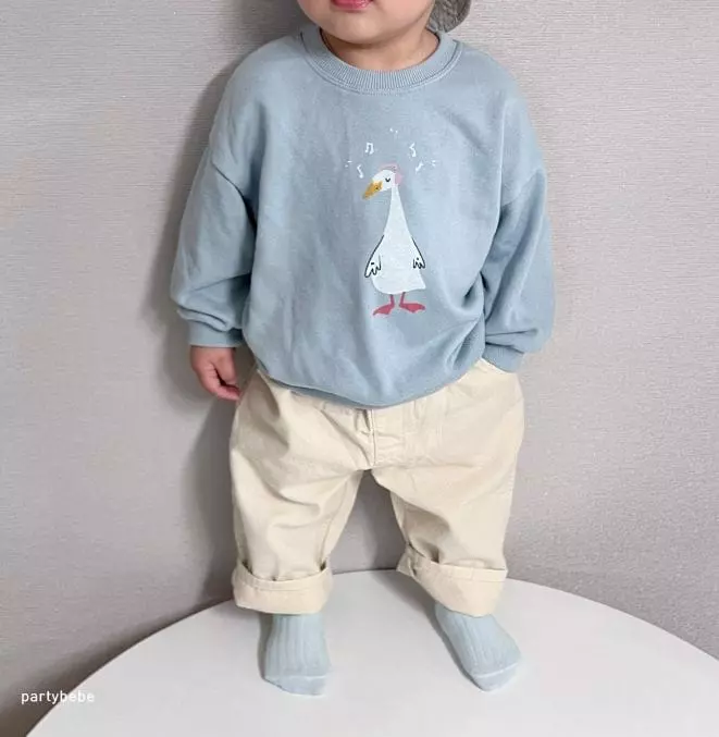 Party Kids - Korean Baby Fashion - #babyootd - Duck Sweatshirt - 6