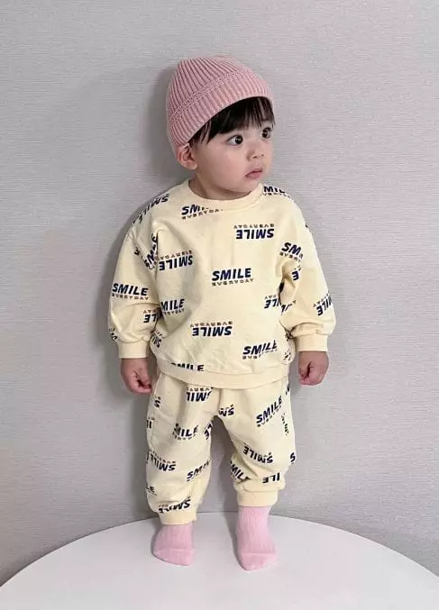 Party Kids - Korean Baby Fashion - #babyoutfit - Smile Top Bottom Set - 3