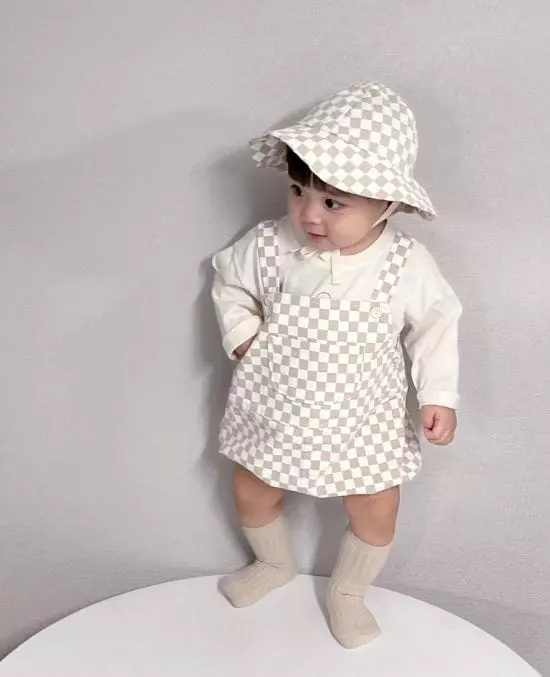 Party Kids - Korean Baby Fashion - #smilingbaby - Bans Dungarees Bodysuit - 3