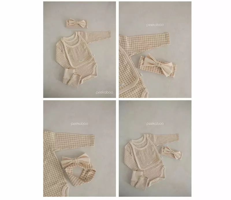 Peekaboo - Korean Baby Fashion - #babyoninstagram - Check Hairband - 3