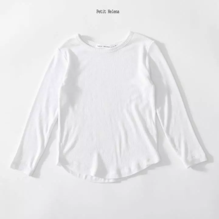 Petit Helena - Korean Children Fashion - #magicofchildhood - Bone Rib Tee - 4
