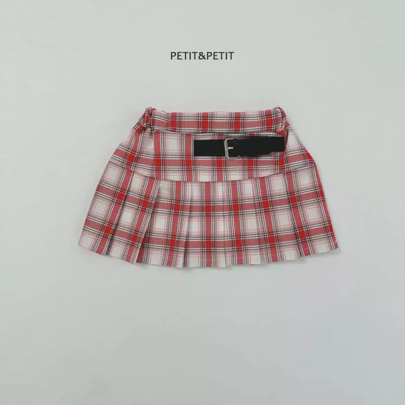 Petit & Petit - Korean Children Fashion - #Kfashion4kids - Check Wrinkle Skirt - 2