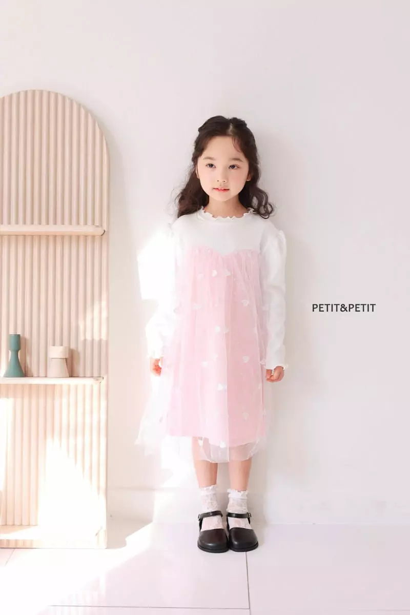 Petit & Petit - Korean Children Fashion - #Kfashion4kids - Heart Lace One-piece - 2