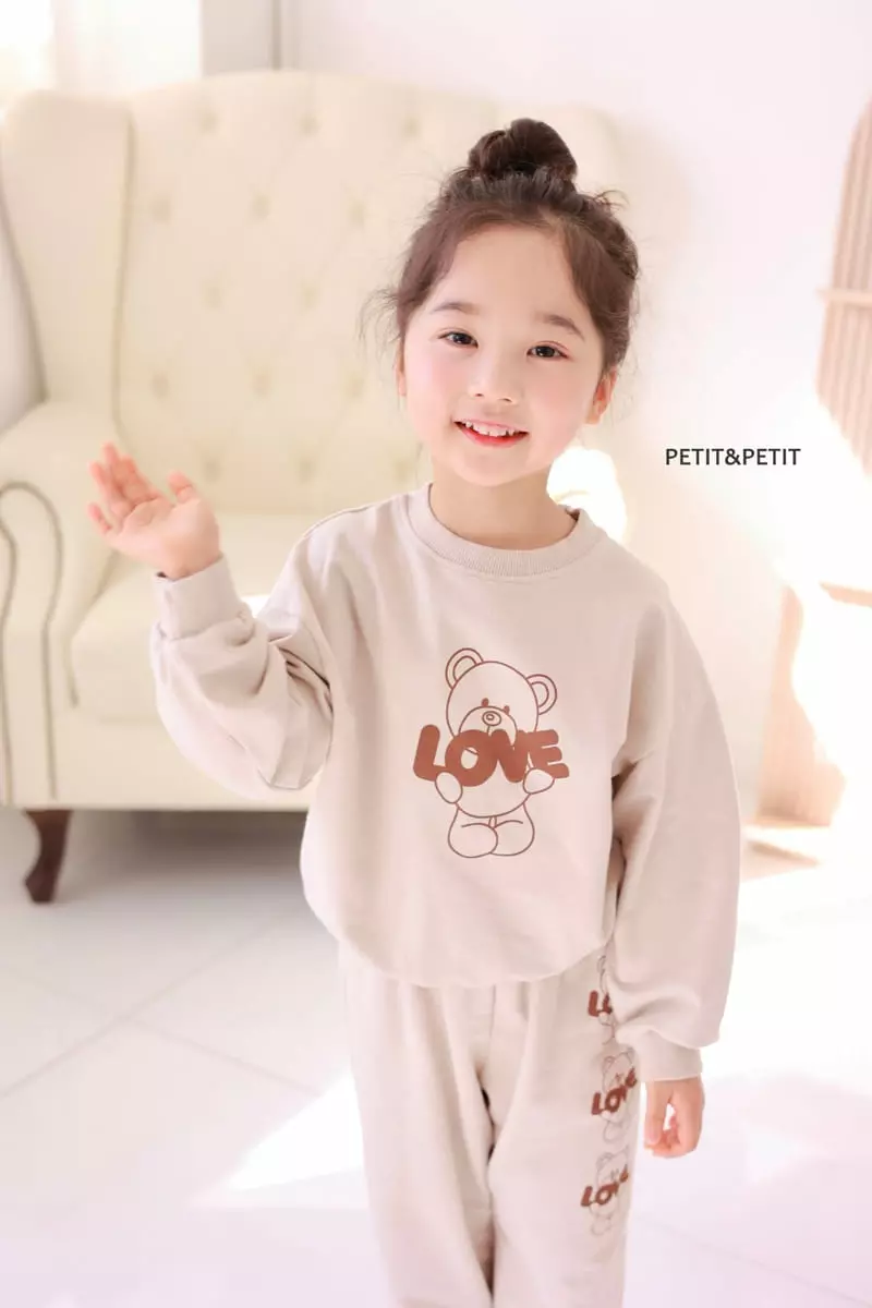 Petit & Petit - Korean Children Fashion - #childofig - Love Bear Top Bottom Set