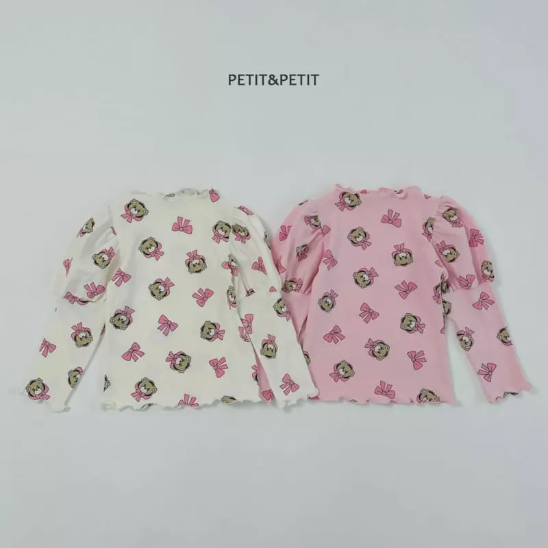 Petit & Petit - Korean Children Fashion - #childofig - Ribbon Bear Tee - 10