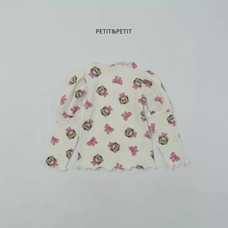 Petit & Petit - Korean Children Fashion - #designkidswear - Ribbon Bear Tee - 12