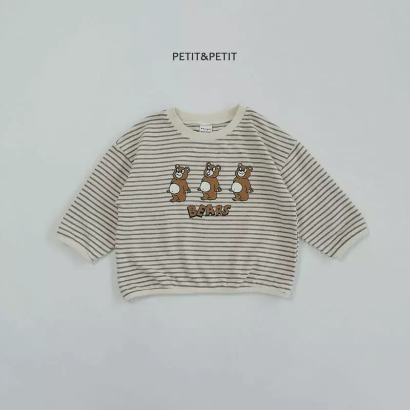 Petit & Petit - Korean Children Fashion - #fashionkids - Three Bear Piping Tee - 6