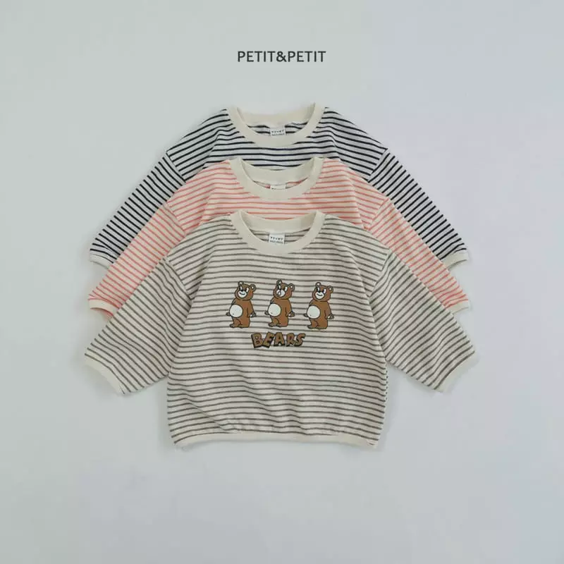 Petit & Petit - Korean Children Fashion - #kidzfashiontrend - Three Bear Piping Tee - 9
