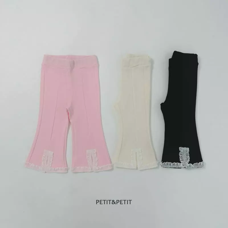 Petit & Petit - Korean Children Fashion - #kidsstore - Slit Lace Pants - 4