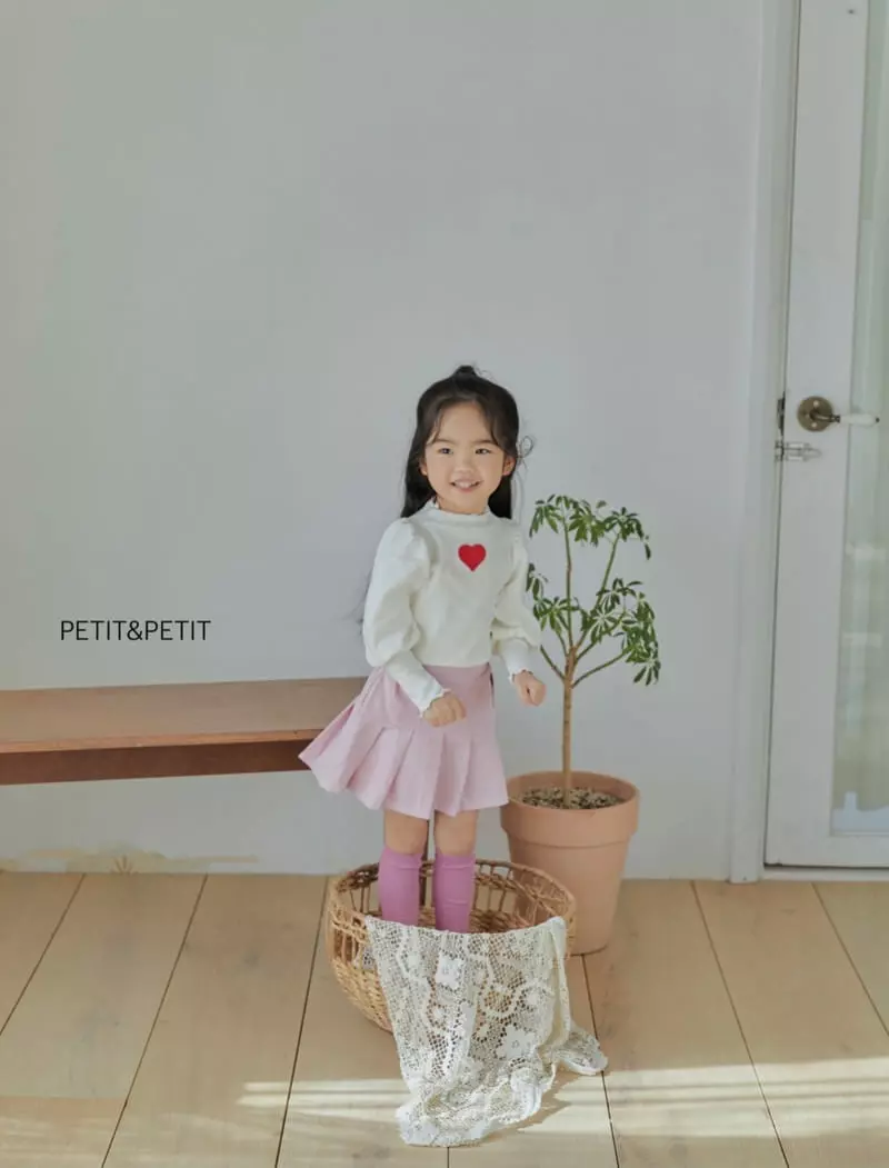 Petit & Petit - Korean Children Fashion - #littlefashionista - Heart Puff Tee - 6