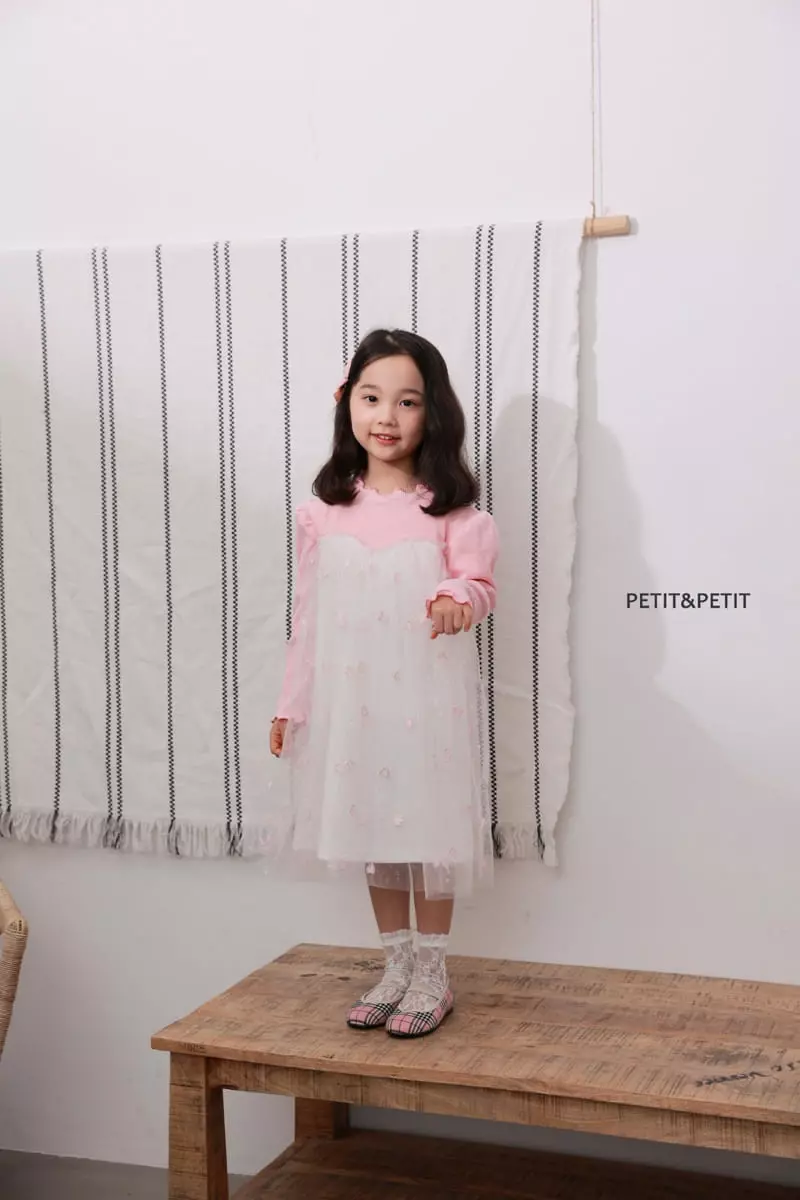 Petit & Petit - Korean Children Fashion - #todddlerfashion - Heart Lace One-piece - 7
