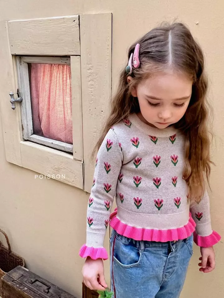 Poisson - Korean Children Fashion - #Kfashion4kids - Tulip Knit Tee