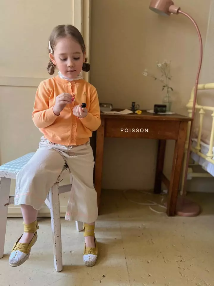 Poisson - Korean Children Fashion - #Kfashion4kids - Button Embroidery Top Bottom Set - 5
