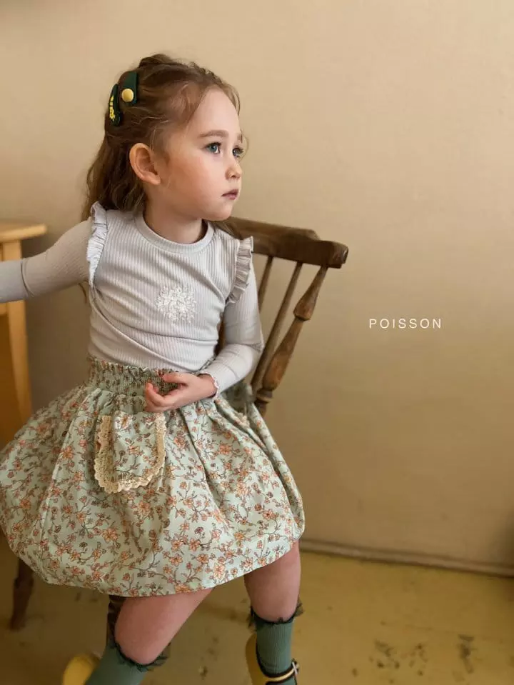 Poisson - Korean Children Fashion - #childofig - Button Embroidery Top Bottom Set - 11