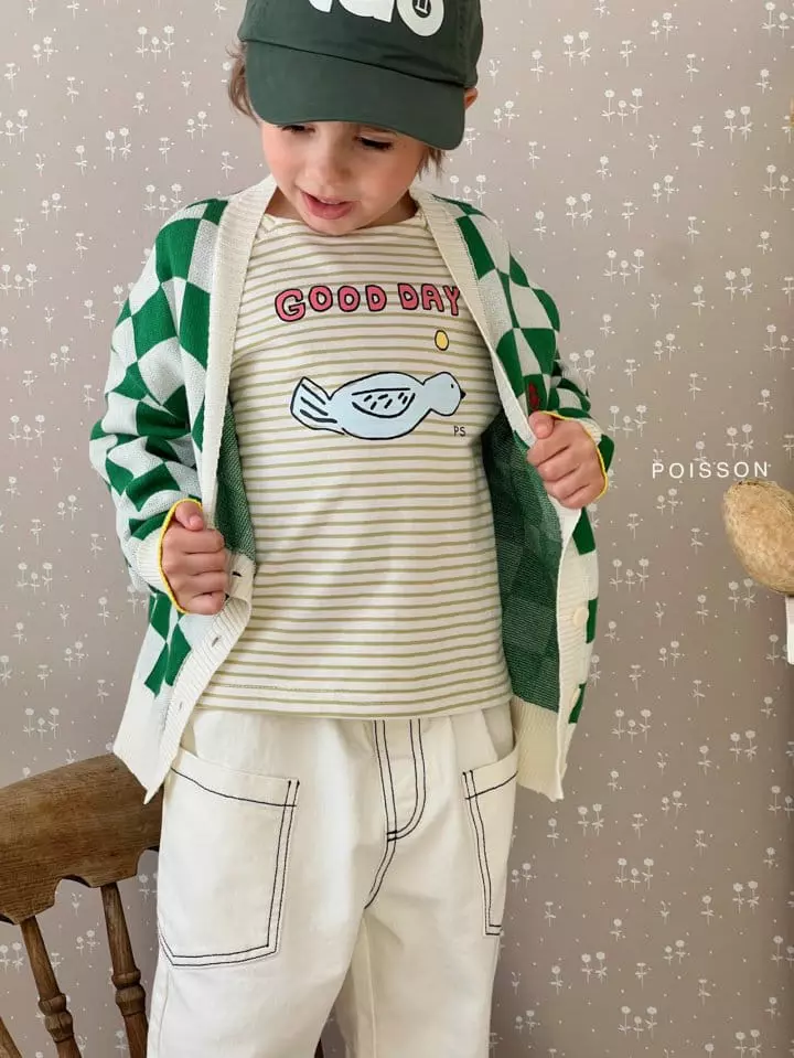Poisson - Korean Children Fashion - #childrensboutique - Check Knit Cardigan - 9