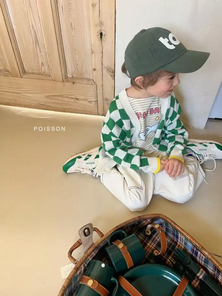 Poisson - Korean Children Fashion - #designkidswear - Check Knit Cardigan - 10