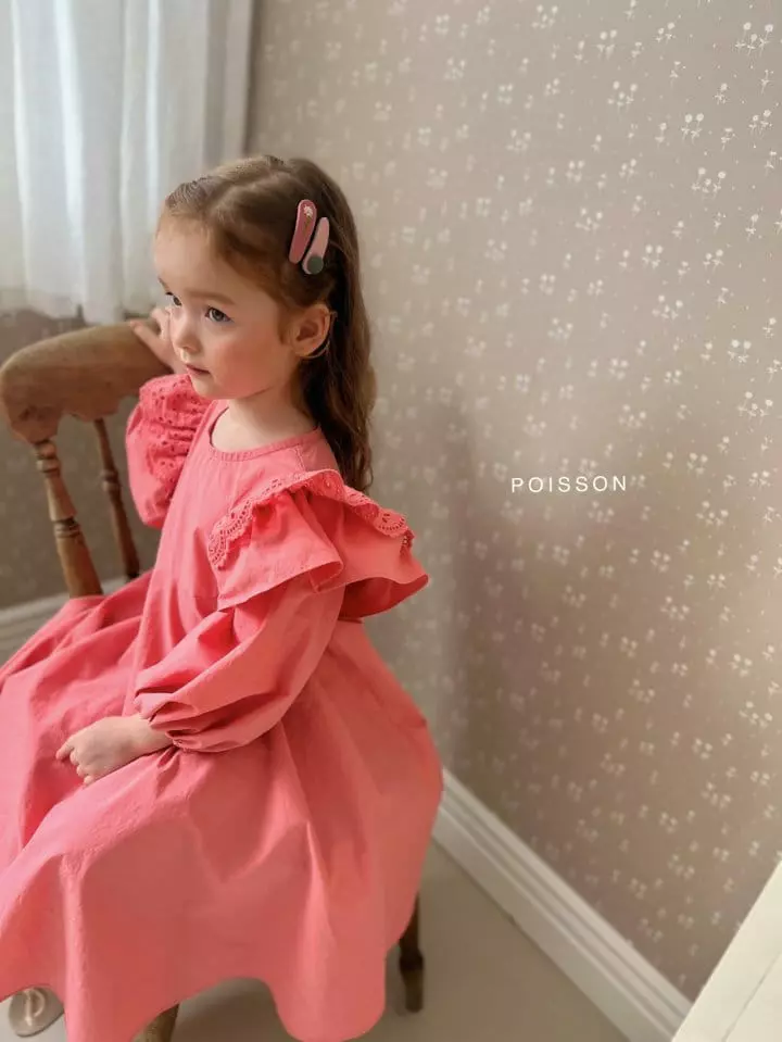 Poisson - Korean Children Fashion - #fashionkids - Button Embroidery Top Bottom Set