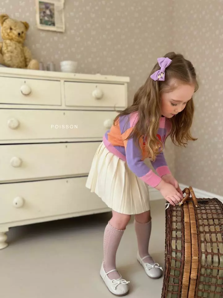 Poisson - Korean Children Fashion - #kidzfashiontrend - Fleffy Knit Skirt