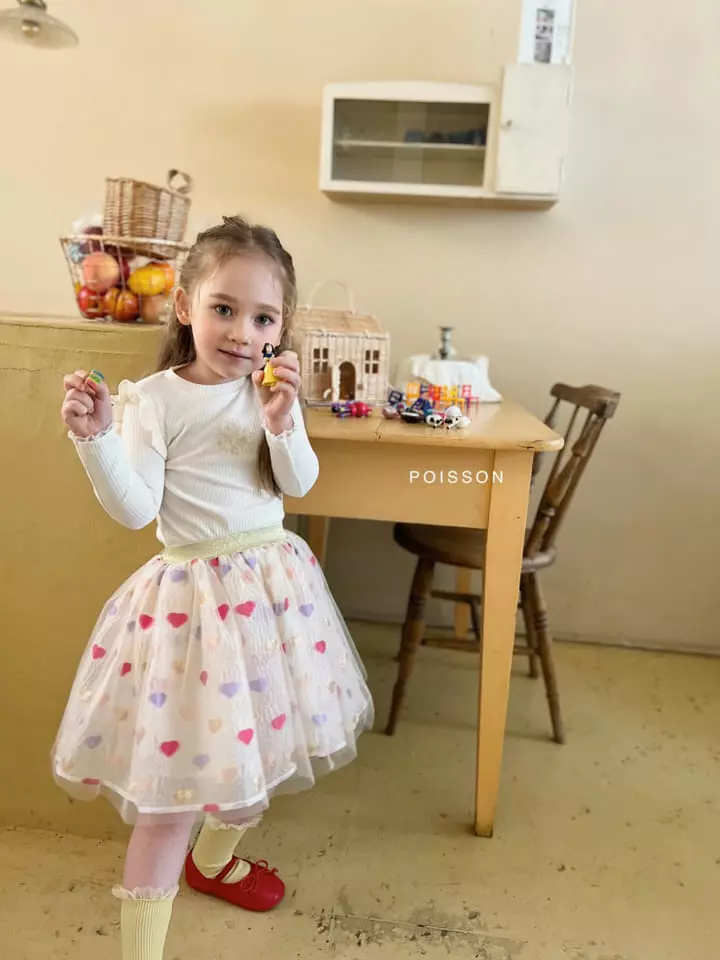 Poisson - Korean Children Fashion - #minifashionista - Heart Tutu Skirt - 7