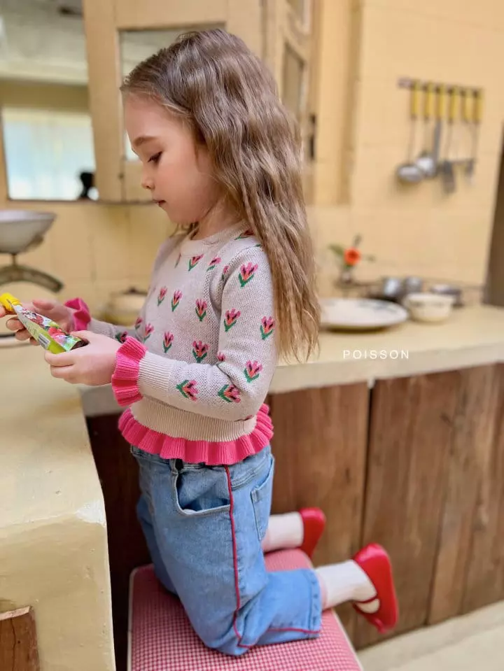 Poisson - Korean Children Fashion - #todddlerfashion - Tulip Knit Tee - 6