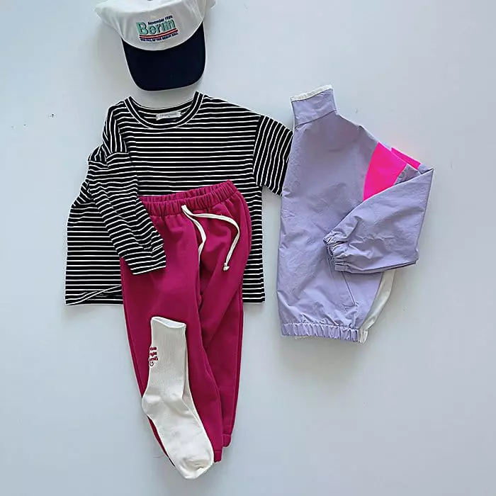 Popochichi - Korean Children Fashion - #Kfashion4kids - Blue Stripes Tee - 8