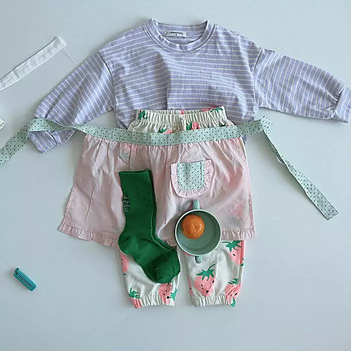 Popochichi - Korean Children Fashion - #kidsstore - Blue Stripes Tee - 6