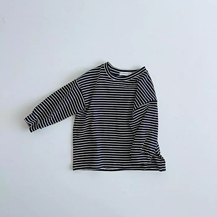Popochichi - Korean Children Fashion - #minifashionista - Blue Stripes Tee - 11