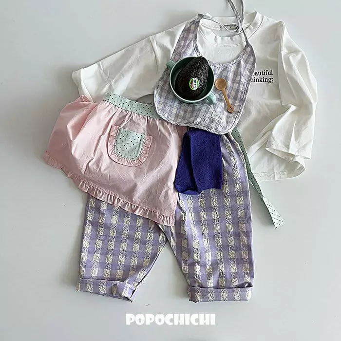 Popochichi - Korean Children Fashion - #prettylittlegirls - Check Pants