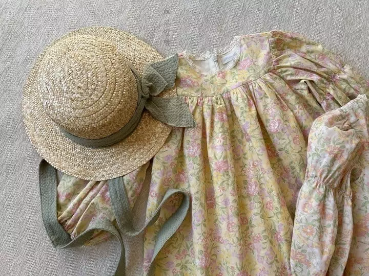 Pourenfant - Korean Children Fashion - #Kfashion4kids - Adri Flower One-piece