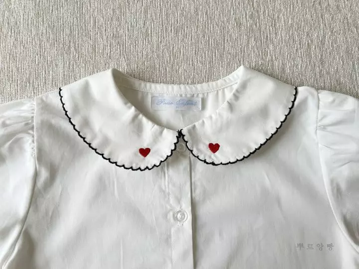 Pourenfant - Korean Children Fashion - #kidzfashiontrend - Heart Curry Blouse - 4